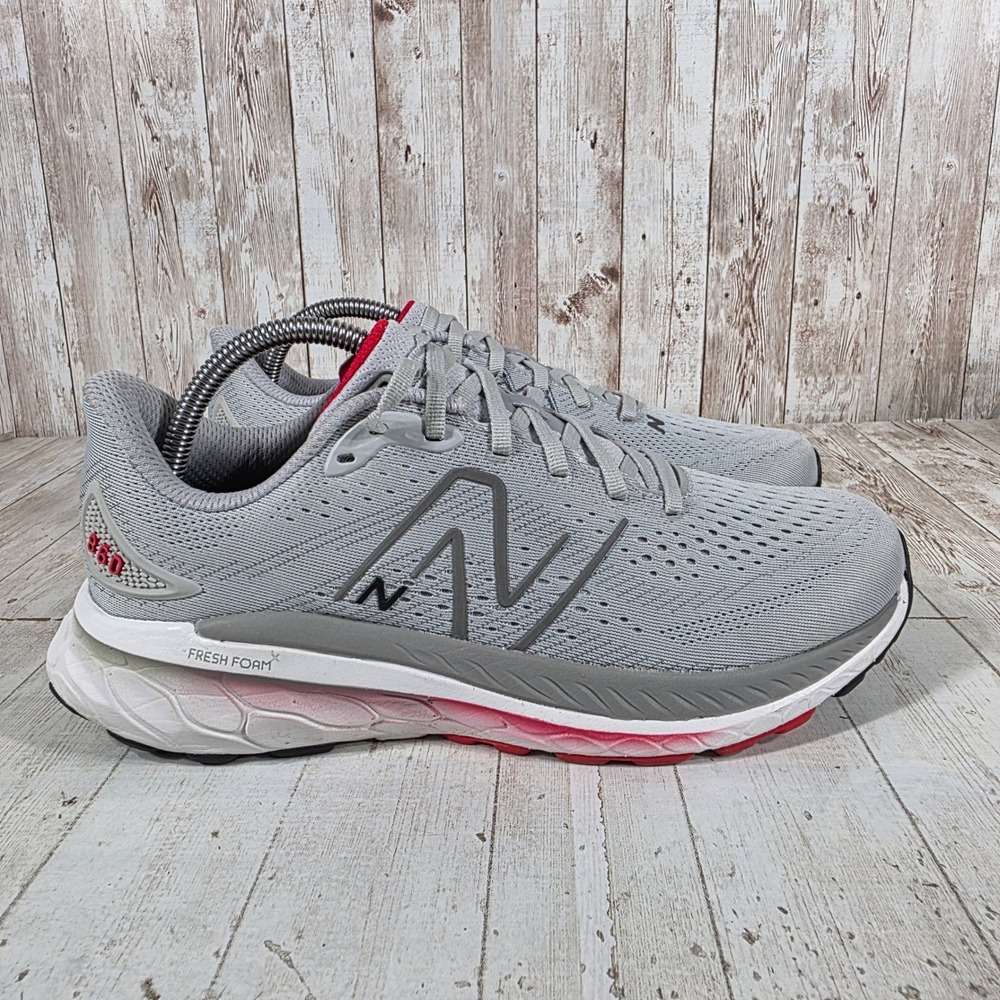 New Balance Mens Fresh Foam X 860v13 Grey Red Running Shoes M860S13 Size 9 D